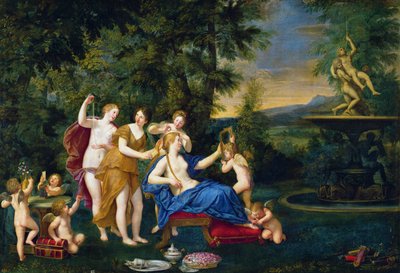 Venus von Nymphen und Cupidos begleitet von Francesco Albani